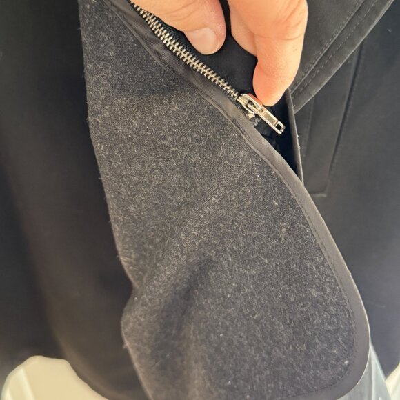 Lauren Ralph Lauren Black Car Coat 54R Men's Lining Mid-Length EUC Raincoat - Picture 4 of 7